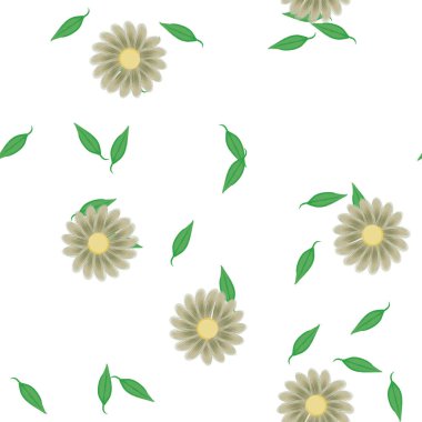 Yaprakları pürüzsüz arkaplan, vektör illüstrasyonu 