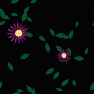 Yaprakları pürüzsüz arkaplan, vektör illüstrasyonu 