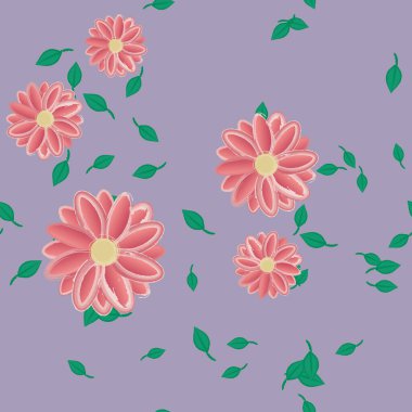 Yaprakları pürüzsüz arkaplan, vektör illüstrasyonu