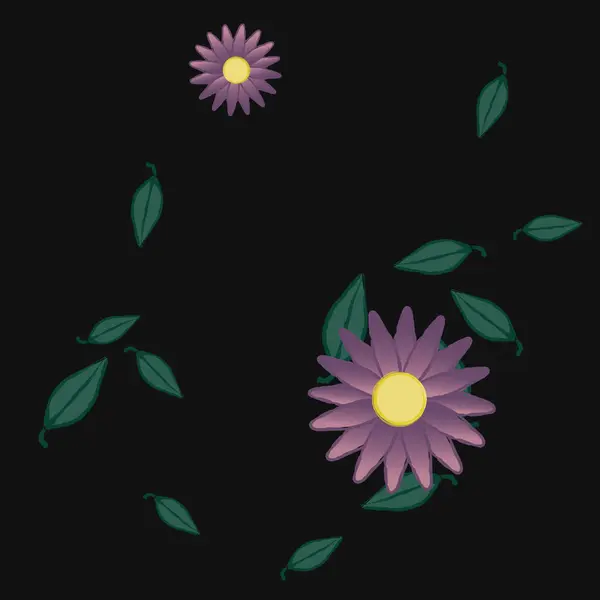 Fundo Sem Costura Floral Bonito Ilustração Vetorial — Vetor de Stock