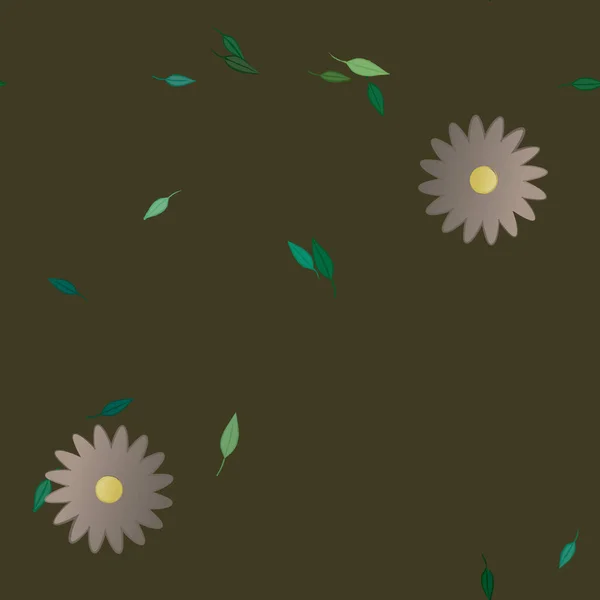 Vacker Blommig Sömlös Bakgrund Vektor Illustration — Stock vektor