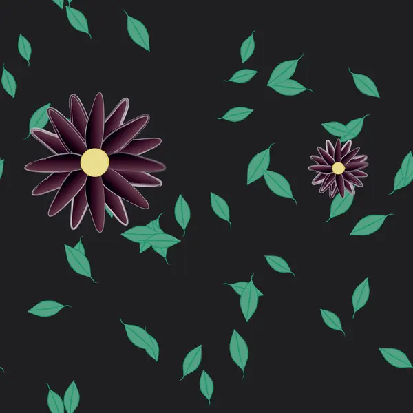 Fundo Sem Costura Floral Bonito Ilustração Vetorial — Vetor de Stock