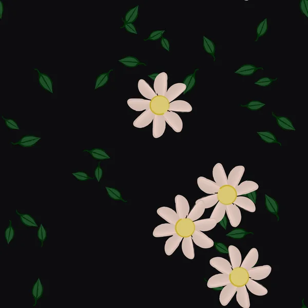 Beau Fond Floral Sans Couture Illustration Vectorielle Fleurs — Image vectorielle