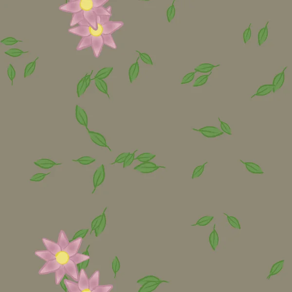 Fundo Sem Costura Floral Bonito Ilustração Vetorial — Vetor de Stock