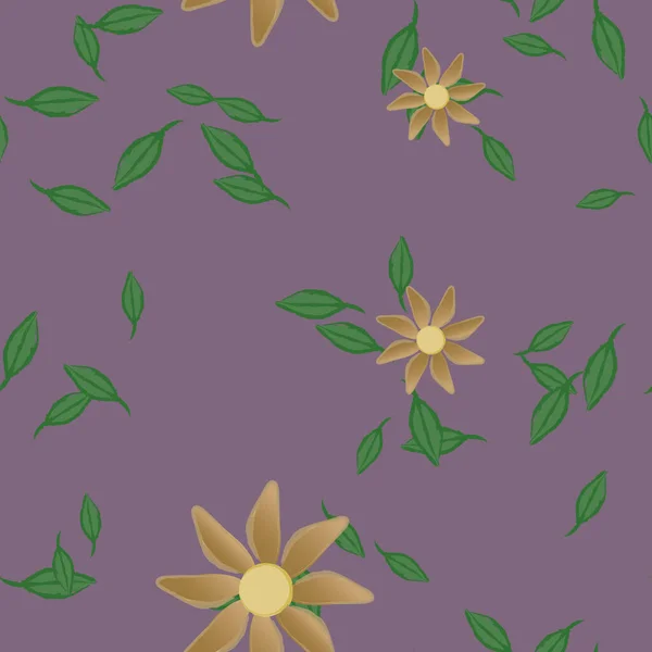 Fundo Sem Costura Floral Bonito Ilustração Vetorial — Vetor de Stock