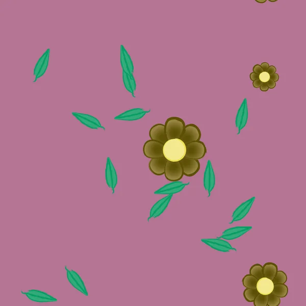 Fundo Sem Costura Floral Bonito Ilustração Vetorial — Vetor de Stock