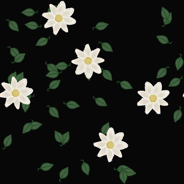 Fundo Sem Costura Floral Bonito Ilustração Vetorial — Vetor de Stock