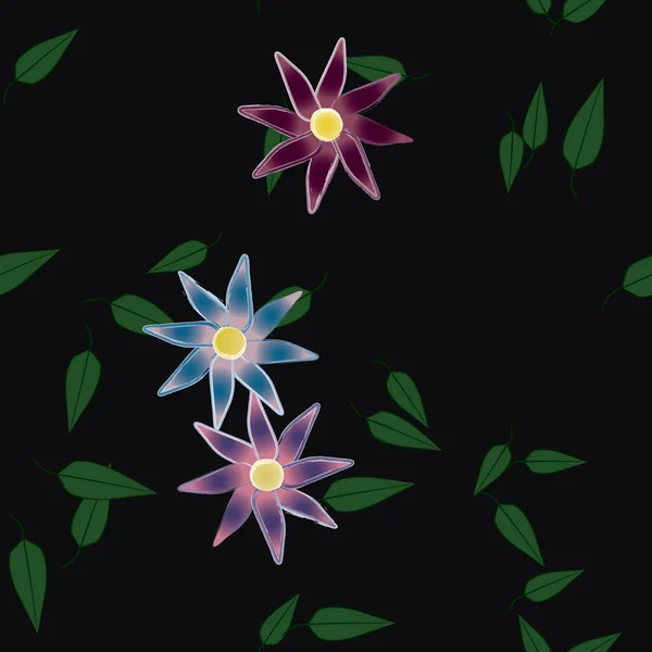 Hermoso Fondo Sin Costura Floral Ilustración Vectores — Vector de stock