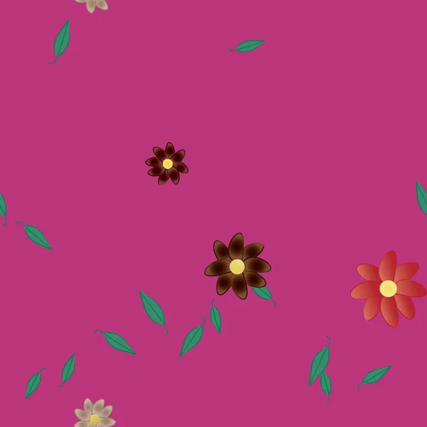 Hermoso Fondo Sin Costura Floral Ilustración Vectores — Vector de stock