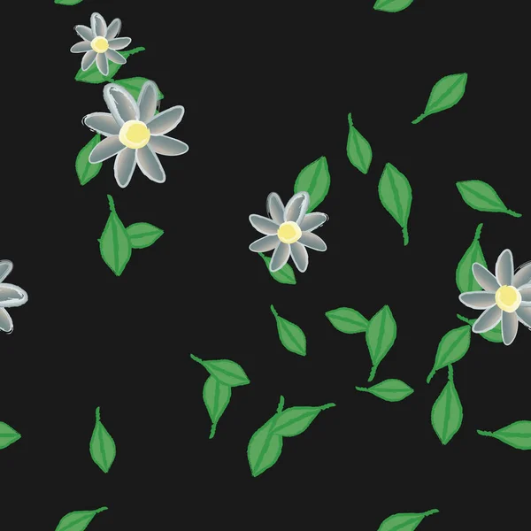 Hermoso Fondo Sin Costura Floral Ilustración Vectores — Vector de stock