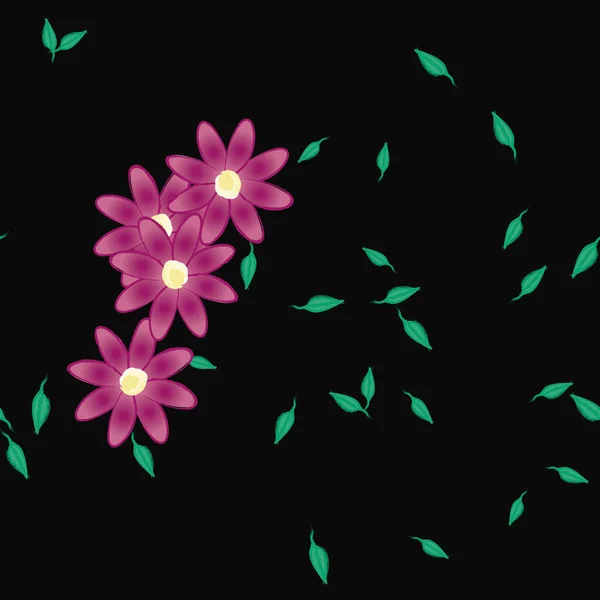 Hermoso Fondo Sin Costura Floral Ilustración Vectores — Vector de stock