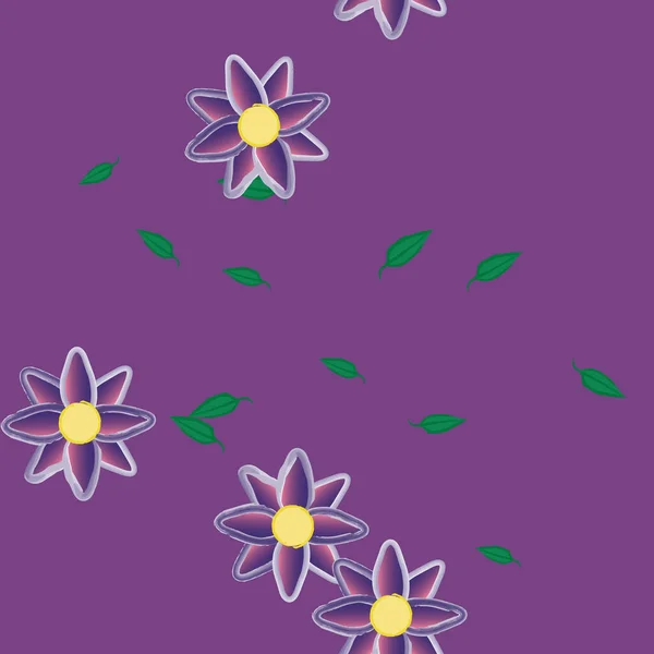 Fundo Sem Costura Floral Bonito Ilustração Vetorial — Vetor de Stock