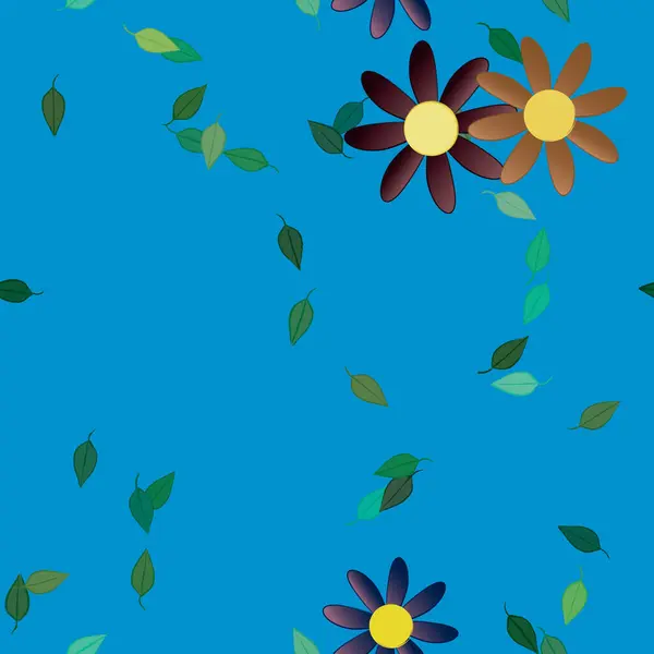 Beautiful Floral Seamless Background Vector Illustration — Stock Vector