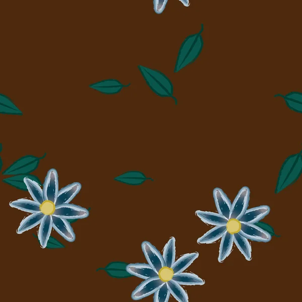 Fundo Sem Costura Floral Bonito Ilustração Vetorial — Vetor de Stock