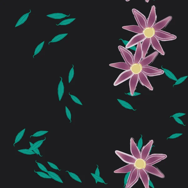 Mooie Bloemen Naadloze Achtergrond Vector Illustratie — Stockvector