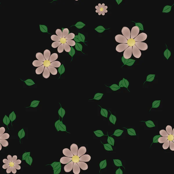 Beau Fond Floral Sans Couture Illustration Vectorielle — Image vectorielle