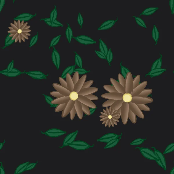 Fundo Sem Costura Floral Bonito Ilustração Vetorial — Vetor de Stock