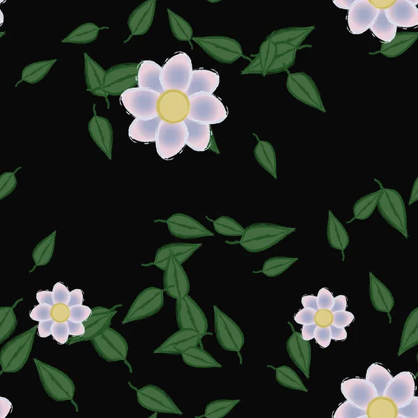 Fundo Sem Costura Floral Bonito Ilustração Vetorial — Vetor de Stock