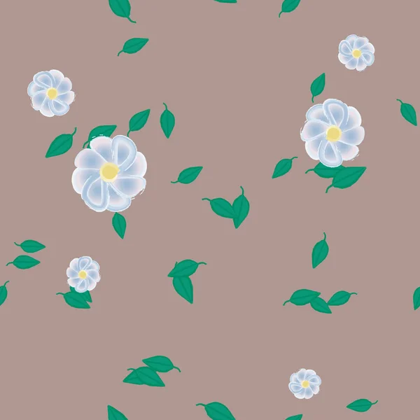 Schöne Florale Nahtlose Hintergrund Vektorillustration — Stockvektor