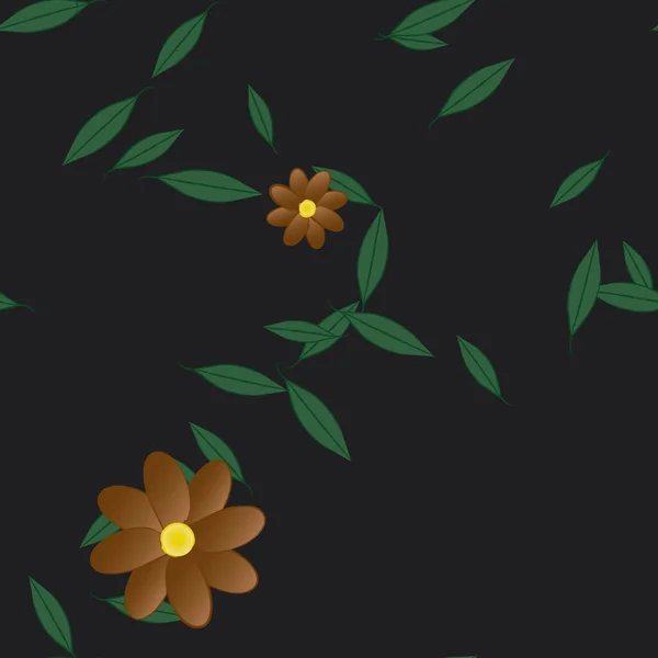 Fundo Sem Costura Floral Bonito Ilustração Vetorial — Vetor de Stock