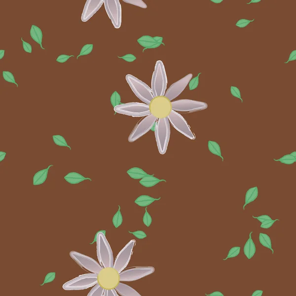 Schöne Florale Nahtlose Hintergrund Vektorillustration — Stockvektor