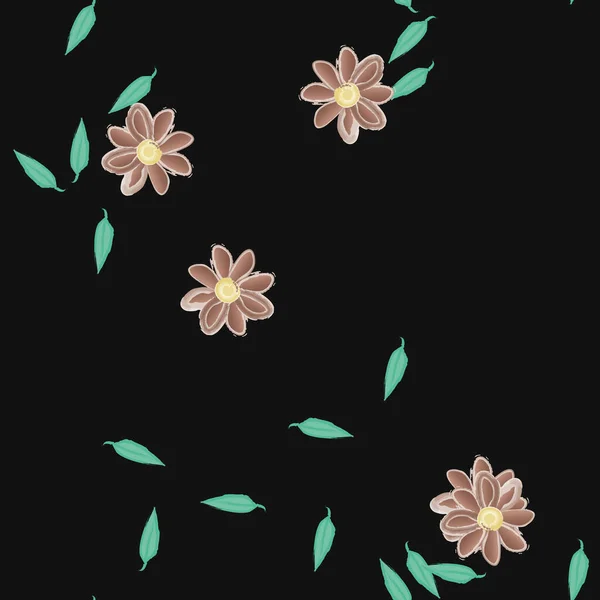 Beau Fond Floral Sans Couture Illustration Vectorielle Fleurs — Image vectorielle