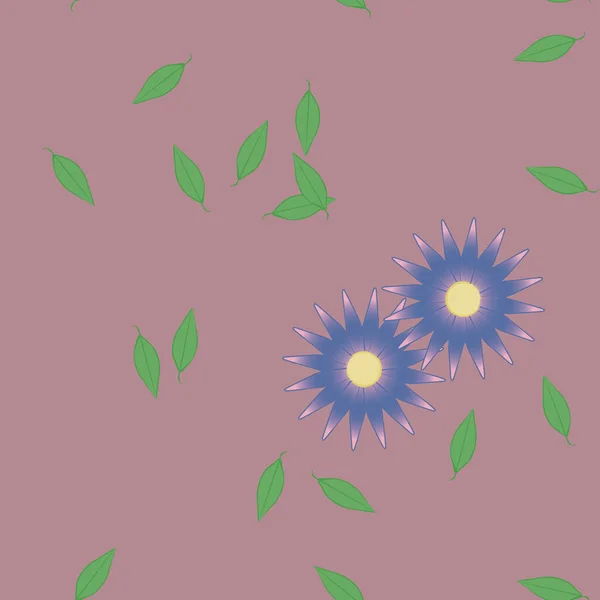 Fundo Sem Costura Floral Bonito Ilustração Vetorial — Vetor de Stock