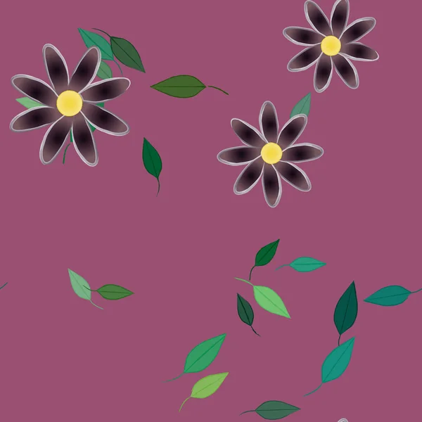 Beautiful Floral Seamless Background Vector Illustration — Stock Vector