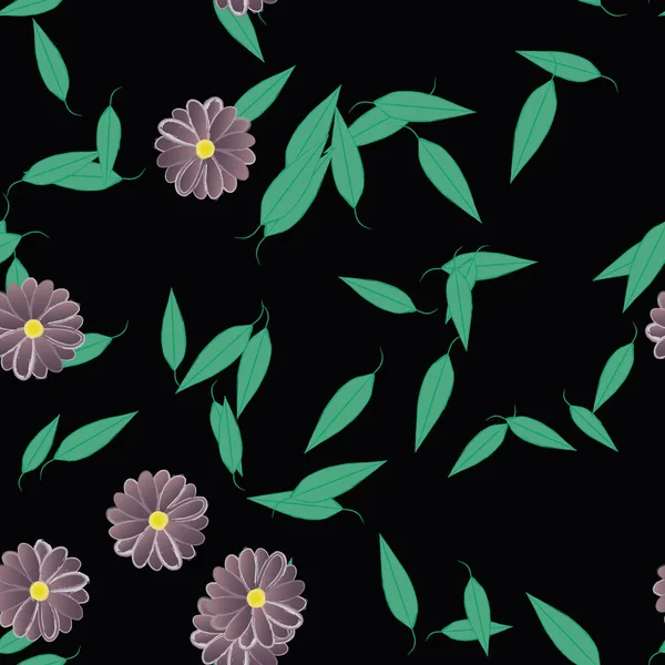 Fundo Sem Costura Floral Bonito Ilustração Vetorial — Vetor de Stock