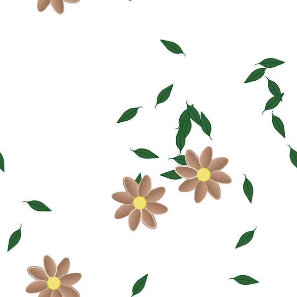 Schöne Florale Nahtlose Hintergrund Vektorillustration — Stockvektor