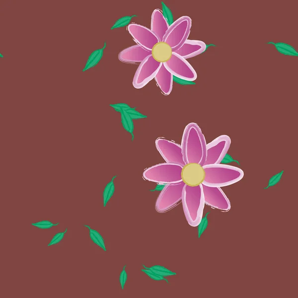 Schöne Florale Nahtlose Hintergrund Vektorillustration — Stockvektor