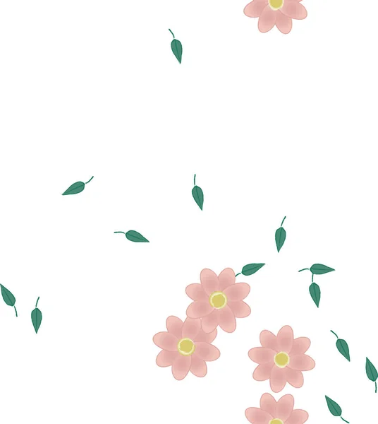 Schöne Florale Nahtlose Hintergrund Vektorillustration — Stockvektor