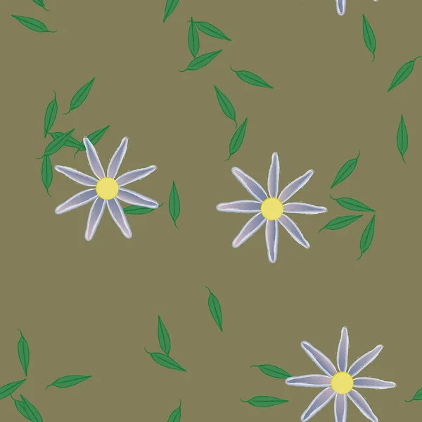 Fundo Sem Costura Floral Bonito Ilustração Vetorial — Vetor de Stock