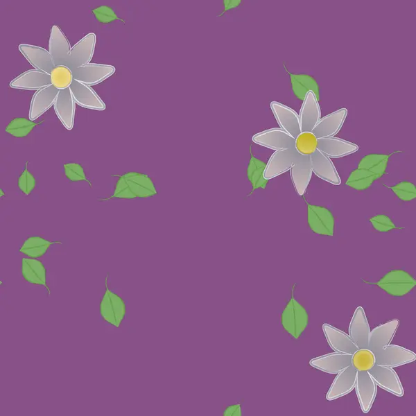 Fundo Sem Costura Floral Bonito Ilustração Vetorial — Vetor de Stock