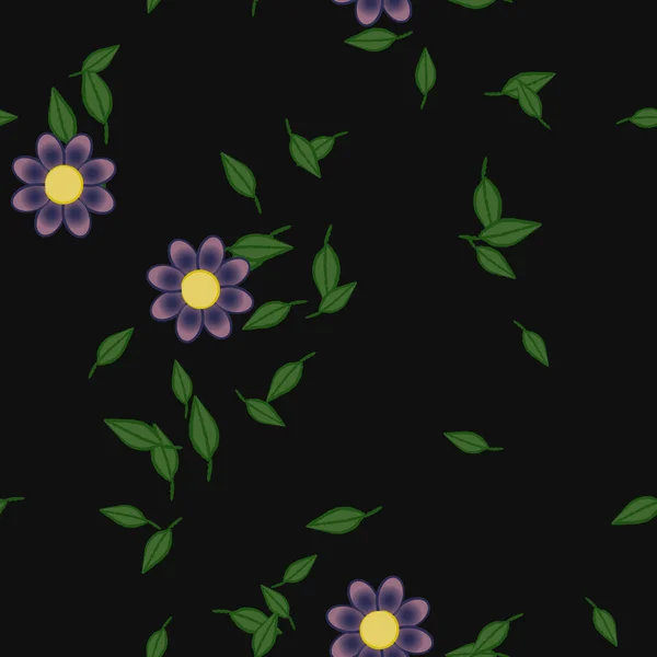 Fundo Sem Costura Floral Bonito Ilustração Vetorial —  Vetores de Stock