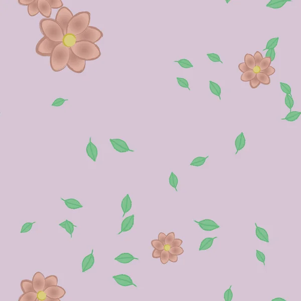 Schöne Florale Nahtlose Hintergrund Vektorillustration — Stockvektor