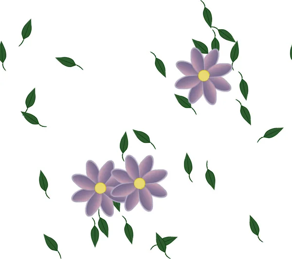 Fundo Sem Costura Floral Bonito Ilustração Vetorial —  Vetores de Stock