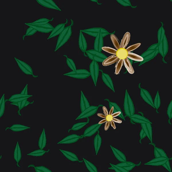 Beau Fond Floral Sans Couture Illustration Vectorielle — Image vectorielle