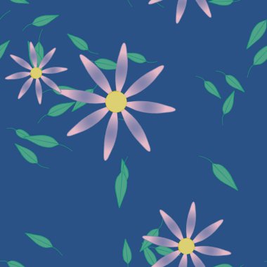 Yaprakları pürüzsüz arkaplan, vektör illüstrasyonu