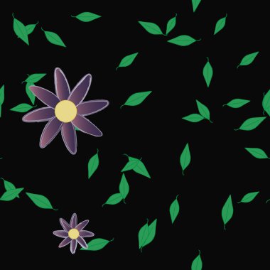 Yaprakları pürüzsüz arkaplan, vektör illüstrasyonu