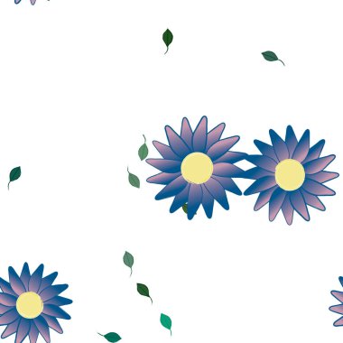 Çiçeksiz arka plan, vektör çizimi, çiçekler. 