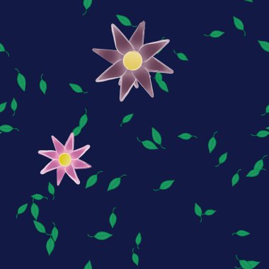 Yaprakları pürüzsüz arkaplan, vektör illüstrasyonu 