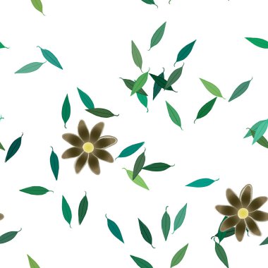 Yaprakları pürüzsüz arkaplan, vektör illüstrasyonu 