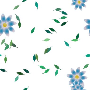 Yaprakları pürüzsüz arkaplan, vektör illüstrasyonu