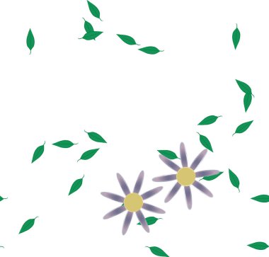 Yaprakları pürüzsüz arkaplan, vektör illüstrasyonu