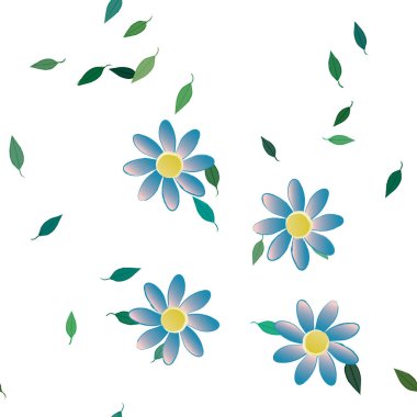 Yaprakları pürüzsüz arkaplan, vektör illüstrasyonu