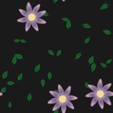 Yaprakları pürüzsüz arkaplan, vektör illüstrasyonu 