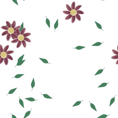 Yaprakları pürüzsüz arkaplan, vektör illüstrasyonu