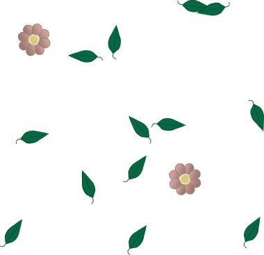 Yaprakları pürüzsüz arkaplan, vektör illüstrasyonu