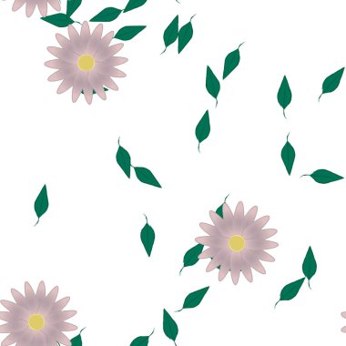 Yaprakları pürüzsüz arkaplan, vektör illüstrasyonu 